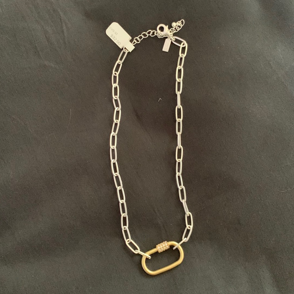 Mixed Metal Chain Necklace 25$